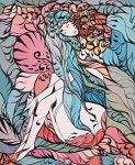 국내최대 미술품경매 - 포털아트 화중화 [花中花]  *(49.5cm x 59.5cm 약13호) Mixed media on canvas  *유리없는액자
