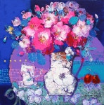 국내최대 미술품경매 - 포털아트 시간과 공간 *8S(38cm x 38cm) Mixed Media on canvas 2007 *유리액자 상세설명필독