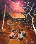 국내최대 미술품경매 - 포털아트 그리움이 머무는 곳 *8F(38cm x 45.5cm) Oil on canvas 2008 *유리없는액자*