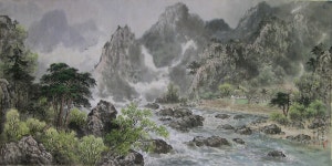 국내최대 미술품경매 - 포털아트 - 신성천의 여름(120cm×70cm)