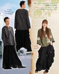Asian Casual MARAI | 日本乐天市场: 2 种方式与前面按钮 ♪ 侧凌乱宽长裙子和裤子! T @A0108 fs3gm