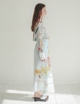 [STAY WITH ME스테이위드미]STRIPE & FLORAL CHIFFON SKIRT [W CONCEPT]