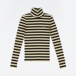 [y2k와이투케이]스트라이프 터틀넥티셔츠(KHAKI) [W CONCEPT]