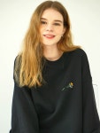 [NNMNS엔엔엠엔에스]LOGO FLOWER SWEATSHIRT (BLACK) [W CONCEPT]