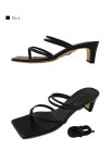 [SHOEHI슈하이]Grace Lace-up Strap Sandal/S0505/BK [W CONCEPT]