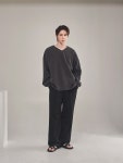 [DAAN HAUS단하우스]CHARCOAL Oversized Knit Sweatshirts [W CONCEPT]