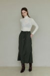 [ihr아이에이치알]SIDE TUCK STRING SKIRTS / KHAKI [W CONCEPT]