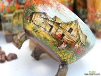 휴-명화작품-고즈넉한 양떼목장하우스-높이10cm 다육화분