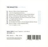Paolo Fresu, Uri Caine - Two Minuettos: Live In Milano (파올로... Caine - Two Minuettos: Live In Milano (파올로 프레수, 유리 케인 - 두... 