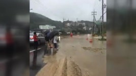 [사회]도로 침수로 차량 정체...거제 폭우 피해도로 침수로 차량 정체...거제 폭우 피해