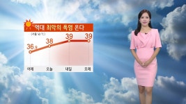 [YTN기상센터][날씨] 관측 사상 최악 폭염...서울 낮 38℃·대구 37℃ [날씨] 관측 사상 최악 폭염...서울 낮 38℃·대구 37℃