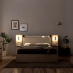 [lotteimall] 멜로우 LED 조명헤드 3단 수납침대프레임 Q/K null | 홈쇼핑모아 [lotteimall] 멜로우 LED 조명헤드 3단 수납침대프레임... 