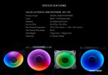 [PHANTEKS] HALOS LUX DIGITAL RGB FAN FRAMES 140MM AG 컴퓨터 부품 > PC튜닝용품 > LED/조명기기 (주)엘레파츠 - 엘레파츠... 