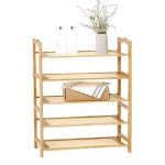 HZ443 라탄 원목 5단 선반 800 1color : 컴퓨존