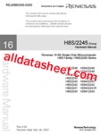 H8S2245 Datasheet(PDF) - Renesas Technology Corp