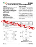 G1540 데이터시트(PDF) - Global Mixed-mode Technology Inc