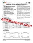 G1562 데이터시트(PDF) - Global Mixed-mode Technology Inc