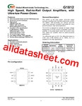 G1812 데이터시트(PDF) - Global Mixed-mode Technology Inc