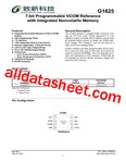 G1625 데이터시트(PDF) - Global Mixed-mode Technology Inc