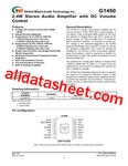 G1450 Datasheet(PDF) - Global Mixed-mode Technology Inc