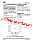 G2007 Datasheet(PDF) - Global Mixed-mode Technology Inc