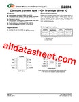G2004 Datasheet(PDF) - Global Mixed-mode Technology Inc
