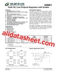 G9661 Datasheet(PDF) - Global Mixed-mode Technology Inc