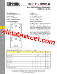 HMC141 데이터시트(PDF) - Hittite Microwave Corporation