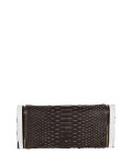 Edie Parker Soft Lara Python Clutch Bag