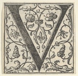 Initial letter V with garlands | The Met