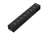ORICO Super Speed USB 3.0 7 Port Hub with 3.3Ft. Power Cord and Data Cable - (H7013-U3-V1) Black-Newegg.com