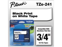 Brother P-Touch TZE241 TZe Standard Adhesive Laminated Labeling Tape, 3/4w, Black on White - Newegg.com
