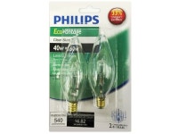 Philips 40w 120v B11 E12 Clear 2900k Halogen Decorative Light Bulb - 2 pack-Newegg.com