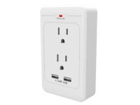 Stanley 33205 SurgePro USB, 2-Outlet 270 Joule Surge Adapter with 2 USB Ports (2.1A Total)-Newegg.com