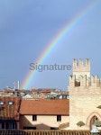 Colorful rainbow over italian castle 이미지 (173611825) - 게티이미지뱅크 Colorful rainbow over italian castle