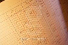 Handwritten ledger entries, close-up 이미지 (BDE_004) - 게티이미지뱅크 Handwritten ledger entries, close-up