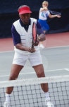 Man and woman playing tennis on outdoor court 이미지 (200287067-001) - 게티이미지뱅크 Man and woman playing tennis on outdoor... 