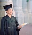 Young female graduate standing outdoors holding a diploma smiling 이미지 (blddb_a0102) - 게티이미지뱅크 Young female... 