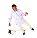 a young man wearing a headset connected to a laptop and dancing 이미지 (57564277) - 게티이미지뱅크 a young man wearing a... 