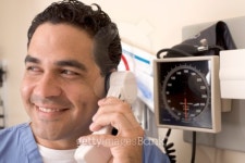 Healthcare professional on telephone 이미지 (86490399) - 게티이미지뱅크 Healthcare professional on telephone