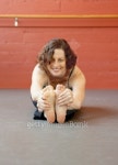 Middle-aged woman stretching next to ballet bar 이미지 (72459659) - 게티이미지뱅크 Middle-aged woman stretching next to ballet bar