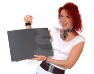 Woman with black pad 이미지 (140235781) - 게티이미지뱅크 Woman with black pad