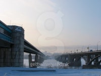 Subway bridge over river Ob 이미지 (98981900) - 게티이미지뱅크 Subway bridge over river Ob