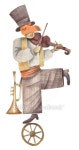 The street circus actor-musician with a violin 이미지 (99354734) - 게티이미지뱅크 The street circus actor-musician with a violin