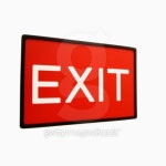 Exit sign. 이미지 (99375930) - 게티이미지뱅크 Exit sign.