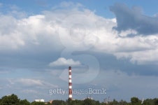 cityscape with factory chimney 이미지 (99224849) - 게티이미지뱅크 cityscape with factory chimney