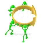 Teamwork Making Arrow Ends Meet 이미지 (99361260) - 게티이미지뱅크 Teamwork Making Arrow Ends Meet