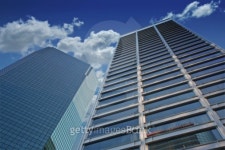 Corporate skyscrapers under a dramatic blue sky 이미지 (91254258) - 게티이미지뱅크 Corporate skyscrapers under a dramatic... 