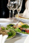 Wineglass and dishes in restaurant 이미지 (89470939) - 게티이미지뱅크 Wineglass and dishes in restaurant
