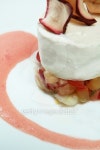 Goat cheese carmalized apple and beet foam 이미지 (144869961) - 게티이미지뱅크 Goat cheese carmalized apple and beet foam